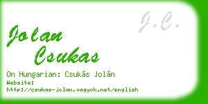jolan csukas business card